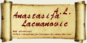 Anastasija Lacmanović vizit kartica